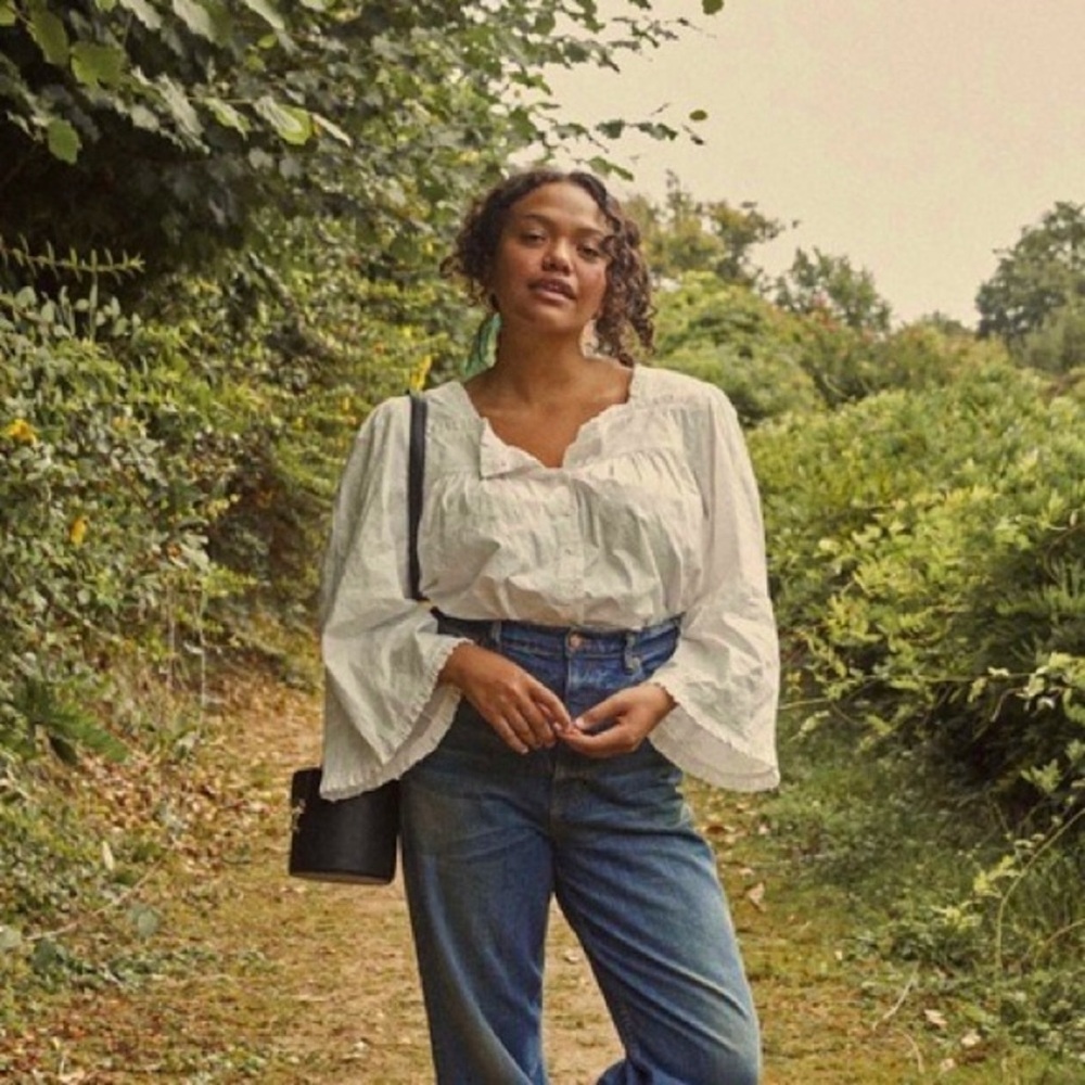 WTS/WTT DOEN Lunaria Top in Salt, Medium